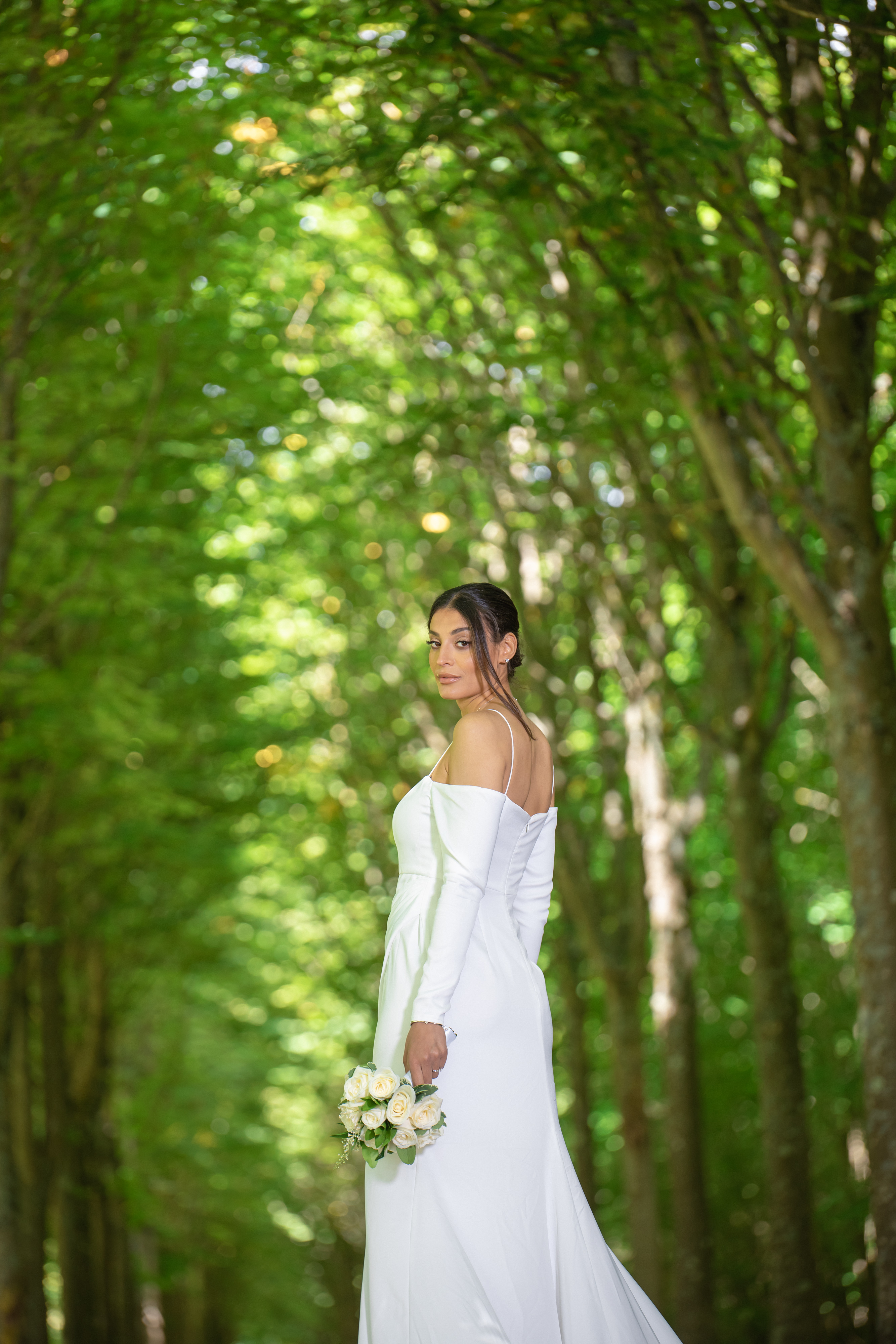 Mariée dans la forêt